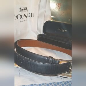 COACH Sunglass Case Belt Sz 38 Large Dust Bag White And Heels Size 8 Lot